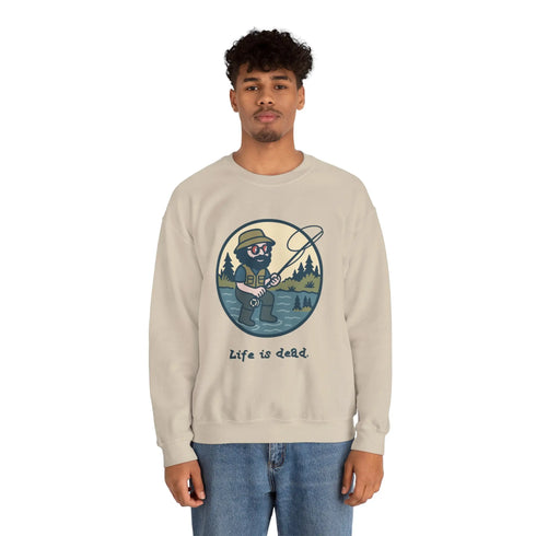 Grateful Dead - Fly Fishin' Jerry | Life is dead. Crewneck Sweatshirt - StealieShop